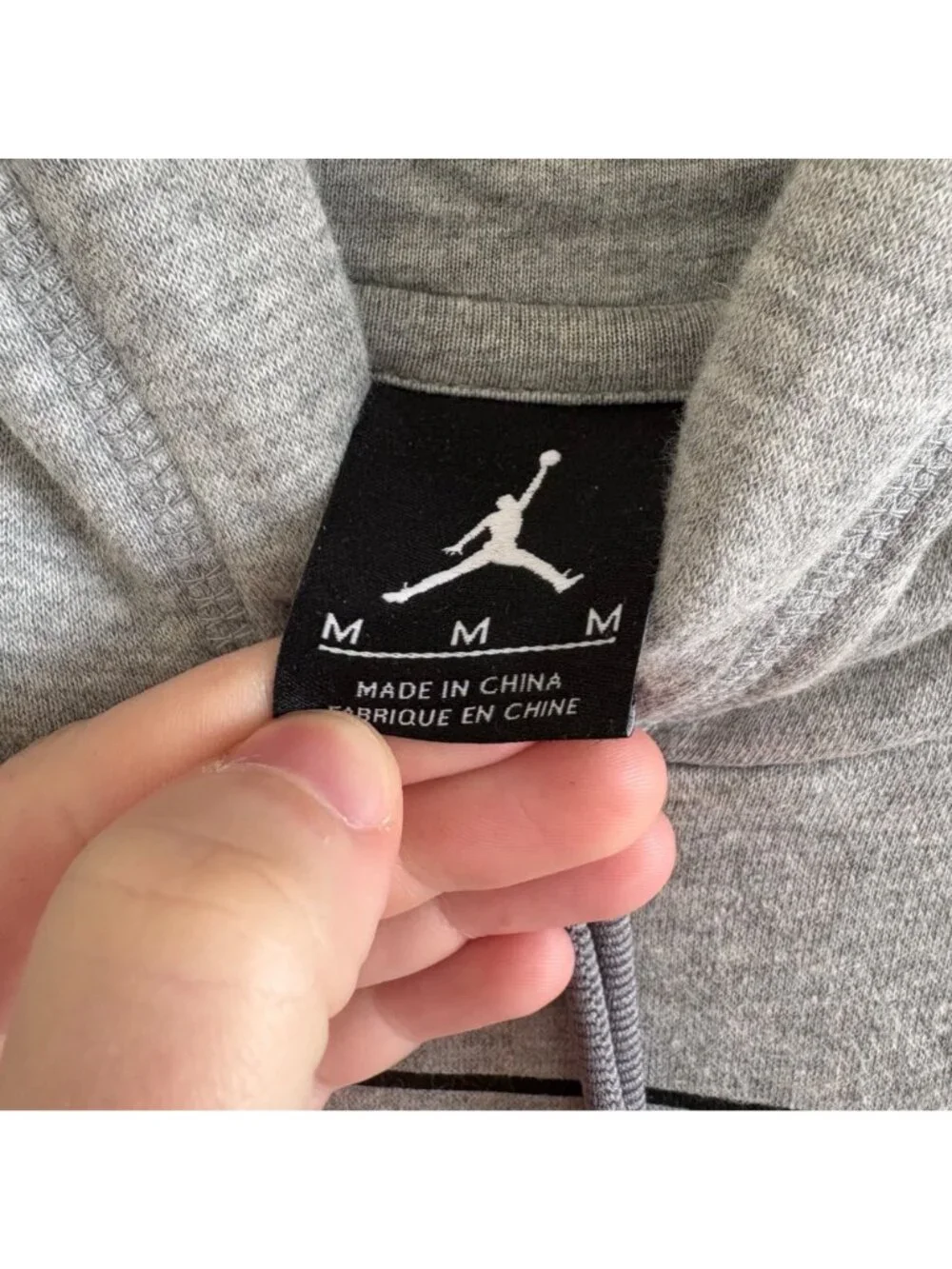 Jordan Athletic Pullover Graphic Hooded Sweatshirt Heathered Grey Men’s Size M